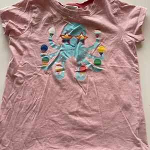 Kids Hanna Andersson Pink Octopus Short Sleeve T-Shirt